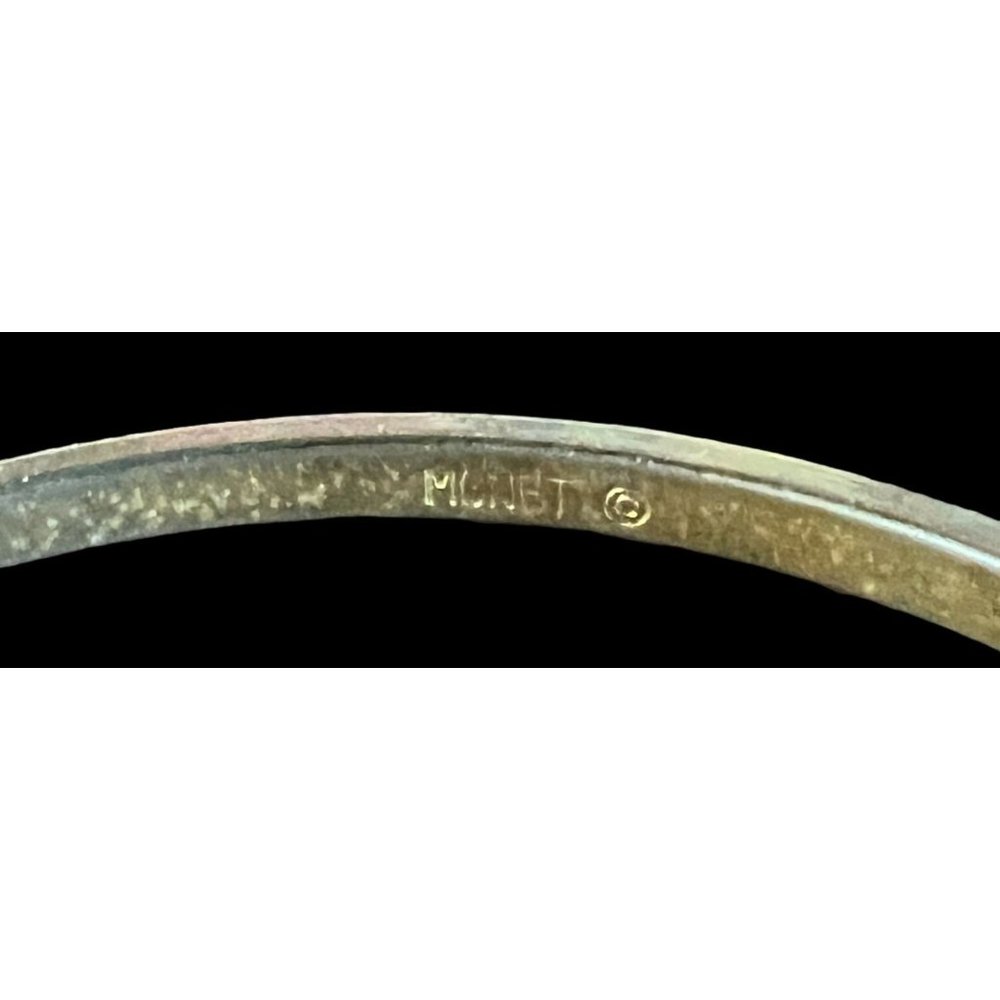 Vintage Monet Gold Tone Womens Bangle - Picture 6 of 8